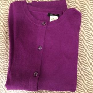 Purple JCrew cashmere sweater